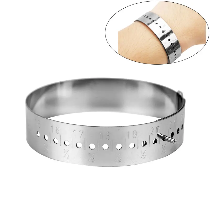 Stainless Steel Bangle Sizer Gauge Adjustable Wrist Bracelet Measure for Diy Jewelry Making Tools And Equipment Length 15-25cm
Stainless Steel Bangle Sizer Gauge Adjustable Wrist Bracelet Measure for Diy Jewelry Making Tools And Equipment Length 15-25cm