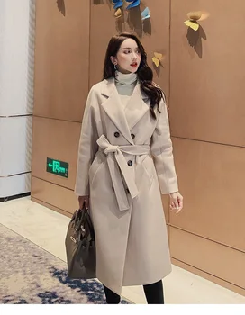coat women wool Jackets Trench winter Turn-down Collar Ladies Casual Long Slim Thick Outwear Button Pocket Female Outerwear 0240
coat women wool Jackets Trench winter Turn-down Collar Ladies Casual Long Slim Thick Outwear Button Pocket Female Outerwear 0240