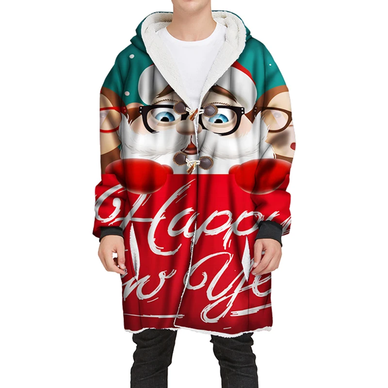 2019 Christmas Winter 3D Men Coat Casual Thicken Warm Loose Men Long Hoodies High Quality Christmas Male Coat XL-4XL
2019 Christmas Winter 3D Men Coat Casual Thicken Warm Loose Men Long Hoodies High Quality Christmas Male Coat XL-4XL