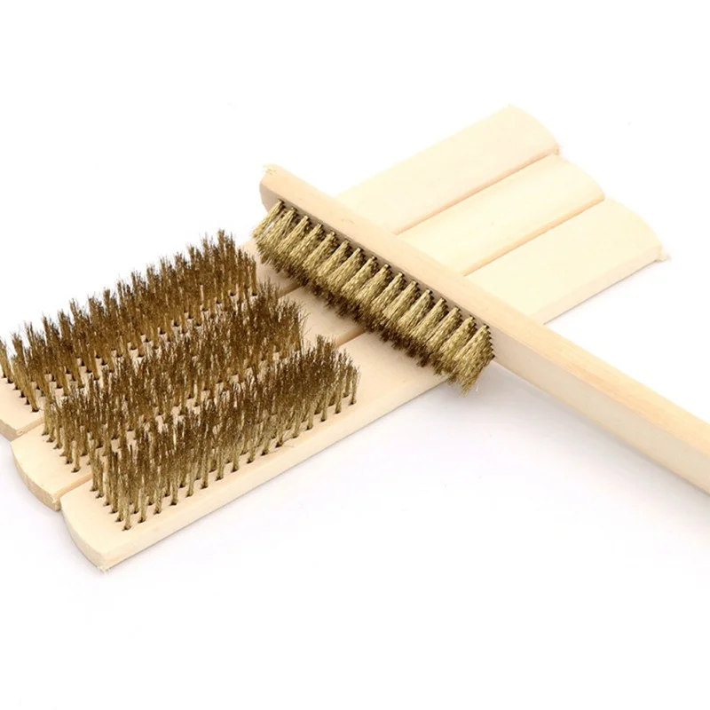 6x16 Row Wood Handle Brass Wire Brush Copper Brush for Industrial Devices Surface/Inner Polishing Grinding Cleaning Brush
6x16 Row Wood Handle Brass Wire Brush Copper Brush for Industrial Devices Surface/Inner Polishing Grinding Cleaning Brush
