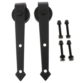 2Pcs Black Steel Sliding Barn Wood Door Roller Hardware Replacement Hanger 
2Pcs Black Steel Sliding Barn Wood Door Roller Hardware Replacement Hanger