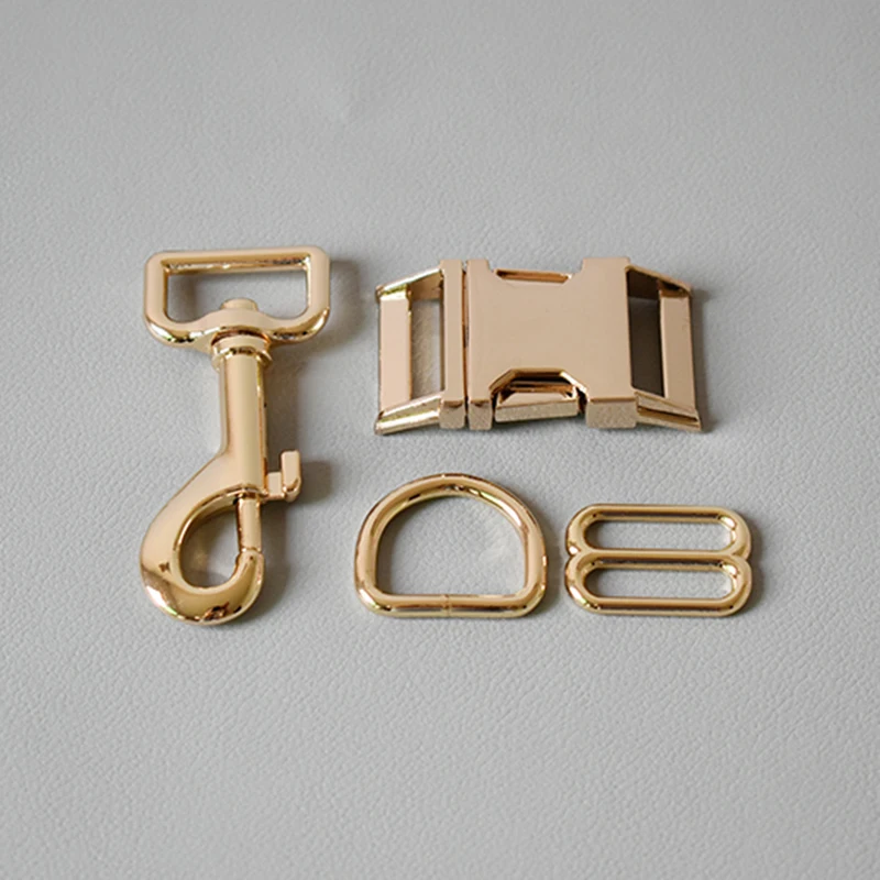 100 sets 25mm Metal D ring belt straps 8 button release buckle spring hook DIY Dog Collar Leash Set Metal Accessories
100 sets 25mm Metal D ring belt straps 8 button release buckle spring hook DIY Dog Collar Leash Set Metal Accessories