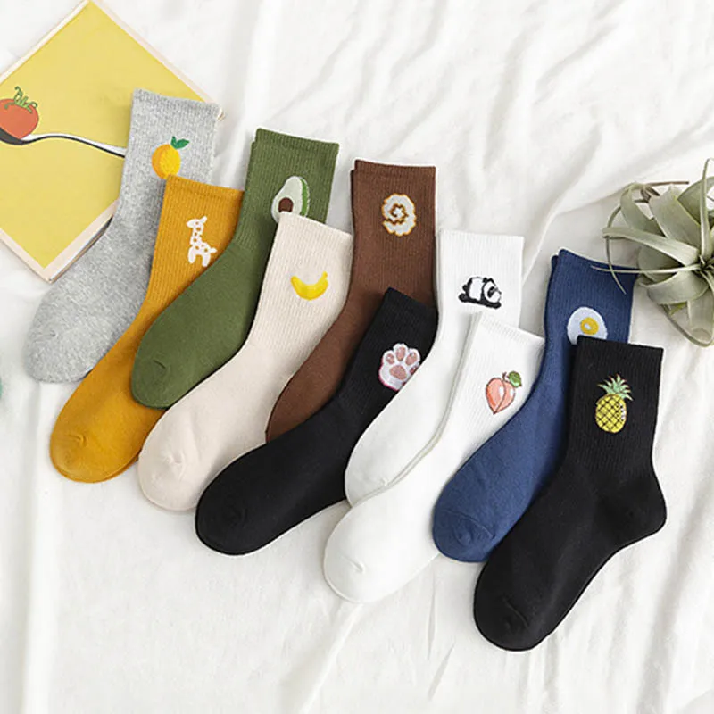 Autumn Cartoon Fruit Harajuku 1Pair Unisex Funny Socks Middle tube New Women Cotton Socks
Autumn Cartoon Fruit Harajuku 1Pair Unisex Funny Socks Middle tube New Women Cotton Socks