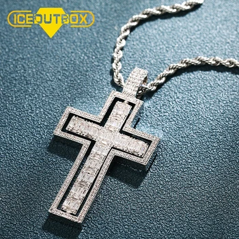 ICEOUTBOX Cross Pendant Double Side Rotatable Crucifix Pendant AAA Micro Pave Cubic Zircon Baguette For Men's Hip Hop Jewelry
ICEOUTBOX Cross Pendant Double Side Rotatable Crucifix Pendant AAA Micro Pave Cubic Zircon Baguette For Men's Hip Hop Jewelry