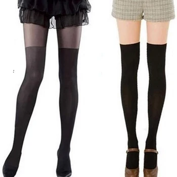 Women's Summer Elastic Leggings Lingerie With Imitating Knee Stocking Sexy Femme Pantyhose Leggings Suspender Stocking Black
Women's Summer Elastic Leggings Lingerie With Imitating Knee Stocking Sexy Femme Pantyhose Leggings Suspender Stocking Black