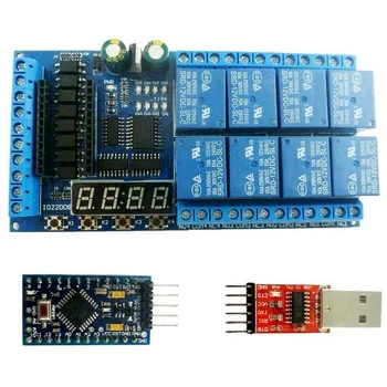 DC 12V 8 Channel Pro Mini PLC Relay Shield Module LED Display Cycle Delay Timer Switch Board for Arduino
DC 12V 8 Channel Pro Mini PLC Relay Shield Module LED Display Cycle Delay Timer Switch Board for Arduino