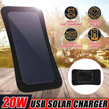 20W 5V Sunpower Solar Panel Charger Bank Backpack with USB Port for Camping Hiking
20W 5V Sunpower Solar Panel Charger Bank Backpack with USB Port for Camping Hiking