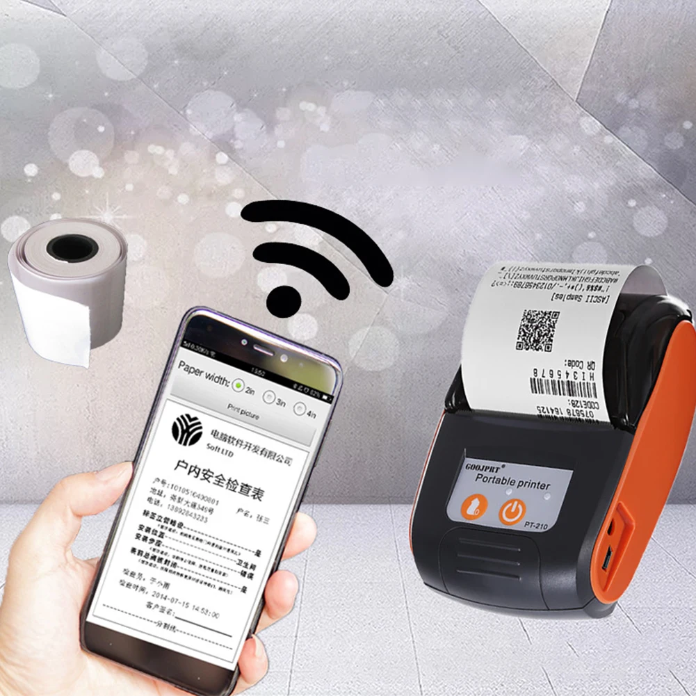 58mm Easy Operate Shop Thermal Printer Receipt Machine Ticket Wireless Bluetooth Mini USB Resaurant Portable Rechargeable
58mm Easy Operate Shop Thermal Printer Receipt Machine Ticket Wireless Bluetooth Mini USB Resaurant Portable Rechargeable