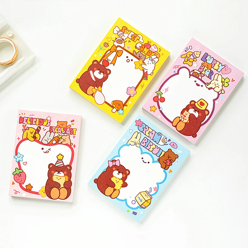 Journamm 100pcs Cute Sweet Bear Deco Stationery Memo Pads Loose Leaf Notepad Diary Creative Office School Supplies Memo Pads
Journamm 100pcs Cute Sweet Bear Deco Stationery Memo Pads Loose Leaf Notepad Diary Creative Office School Supplies Memo Pads