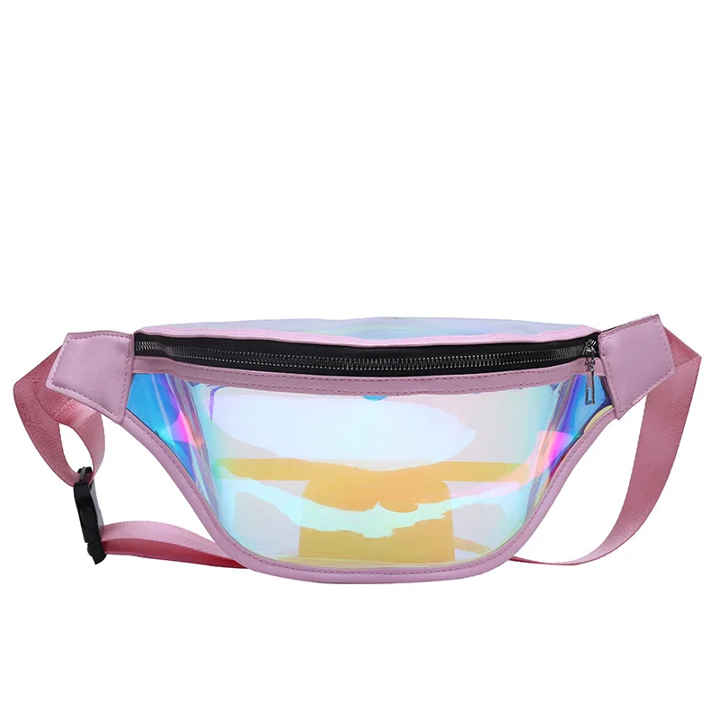 Laser waist bag transparent one-shoulder slanting bag recreational small backpack breastpack
Laser waist bag transparent one-shoulder slanting bag recreational small backpack breastpack