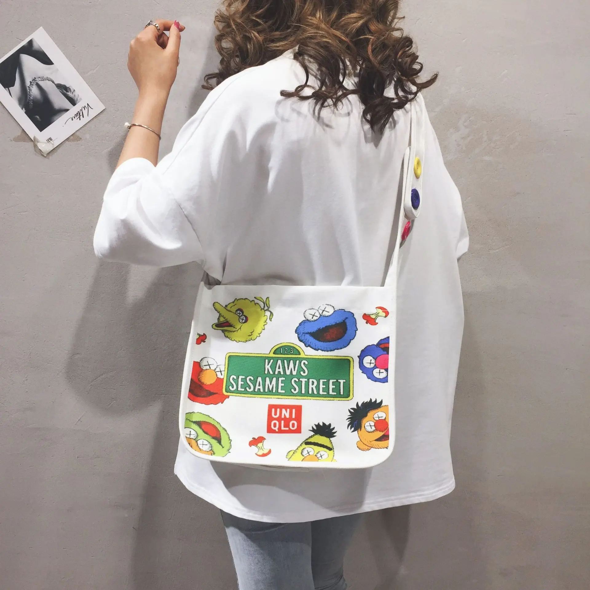 Kawc Sesame Street Canvas Bag Women's 2019 New Style Simple Versatile Tote Bag Korean-style Cartoon Crossbody Bag
Kawc Sesame Street Canvas Bag Women's 2019 New Style Simple Versatile Tote Bag Korean-style Cartoon Crossbody Bag