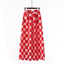 Spring Summer Vintage Polka Dot Printed Women's A-Line Skirt Plus Size High Waist Women Maxi Skirts With Pockets Jupe Femmme
Spring Summer Vintage Polka Dot Printed Women's A-Line Skirt Plus Size High Waist Women Maxi Skirts With Pockets Jupe Femmme
