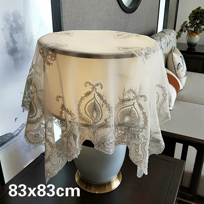 Square 83cm Lace Fabric Embroidery European Tablecloth Coffee Round Table Cloth Dust Cover Tapete Toalha De Mesa Mantel Nappe
Square 83cm Lace Fabric Embroidery European Tablecloth Coffee Round Table Cloth Dust Cover Tapete Toalha De Mesa Mantel Nappe