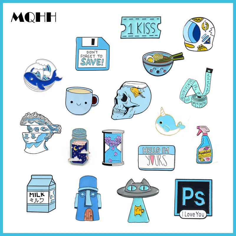 Blue enamel brooch animal cat fish house PS alloy badge wishing bottle movie ticket smiley face cup hourglass milk pin jewelry
Blue enamel brooch animal cat fish house PS alloy badge wishing bottle movie ticket smiley face cup hourglass milk pin jewelry