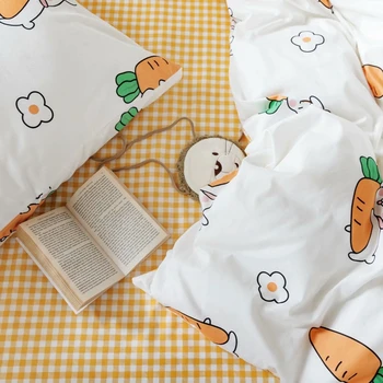 Cute Rabbit Carrot 100% Cotton Twill Sheet Quilt Cover Bedding Fabric DIY Cotton Dress Quilting Material 
Cute Rabbit Carrot 100% Cotton Twill Sheet Quilt Cover Bedding Fabric DIY Cotton Dress Quilting Material