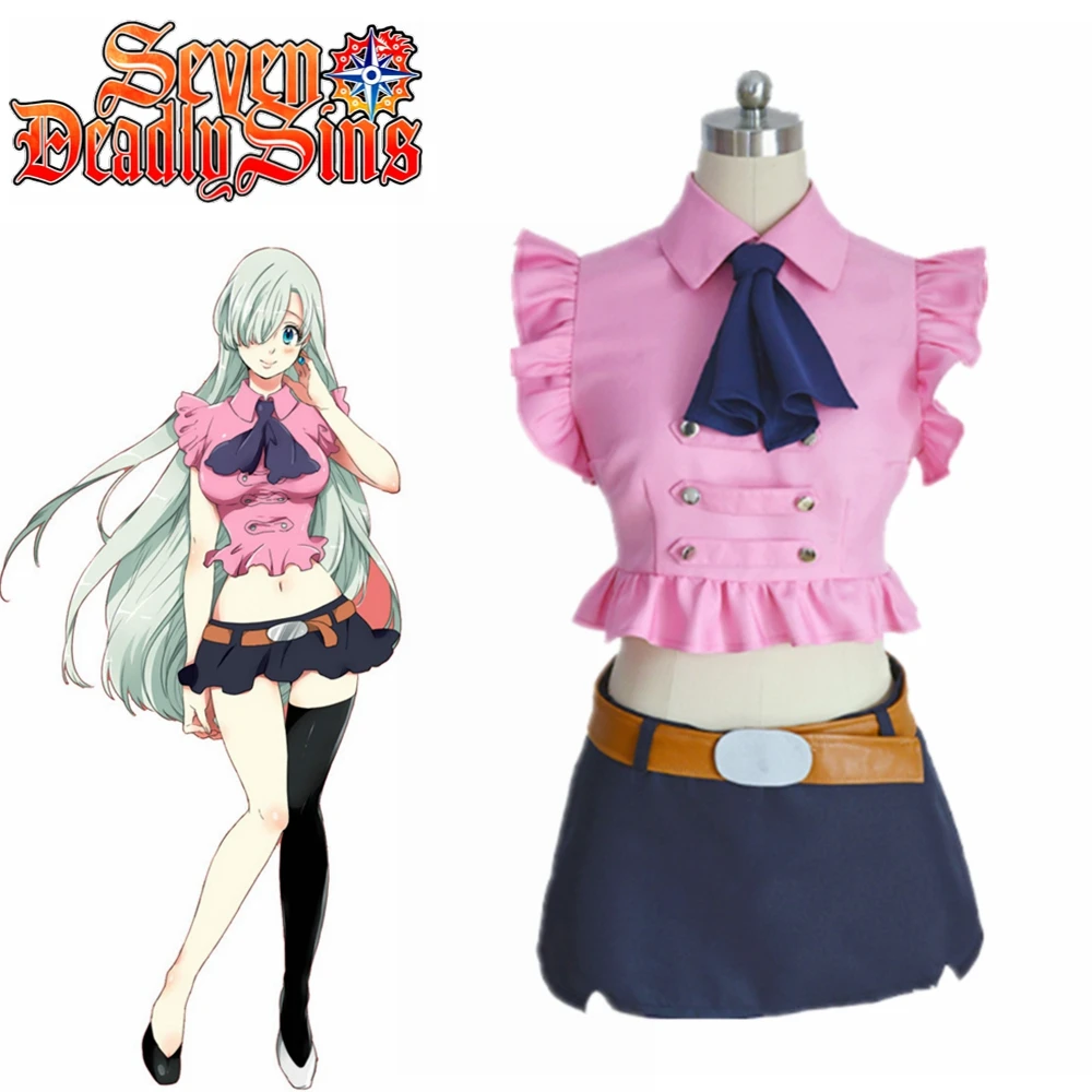 

The Seven Deadly Sins Elizabeth Liones Cosplay Costume Japanese Anime Nanatsu No Taizai Uniform Suit Outfit Clothes