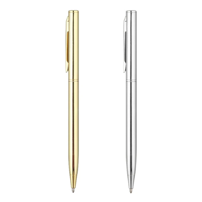 

Exquisite Business Signing Pen Black Ink Medium Point Metal Ballpoint Pen Rotating Signature Pen for Hotel Reception