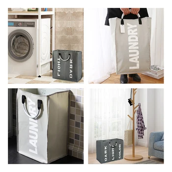 Portable Waterproof Laundry Basket Dirty Clothes Hamper Foldable Storage Bin Sundries Storage Baskets with Handles for Bathroom 
Portable Waterproof Laundry Basket Dirty Clothes Hamper Foldable Storage Bin Sundries Storage Baskets with Handles for Bathroom