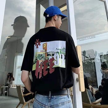 2020Summer New Japanese Youth Popular Printing Loose Short Sleeve T-Shirt Fashion Casual Round Neck Pullover Black / White M-2XL
2020Summer New Japanese Youth Popular Printing Loose Short Sleeve T-Shirt Fashion Casual Round Neck Pullover Black / White M-2XL