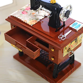 Retro Vintage Sewing Machine Pedal Lock Music Box Toy Christmas Gift Toy For Children 1PC 
Retro Vintage Sewing Machine Pedal Lock Music Box Toy Christmas Gift Toy For Children 1PC