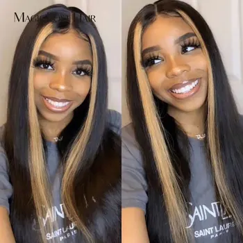 Magic Love 13*6/13*4 Lace Front Human Hair Wig Brazilian Straight Ombre Honey Blonde Highlight Wig For Women
Magic Love 13*6/13*4 Lace Front Human Hair Wig Brazilian Straight Ombre Honey Blonde Highlight Wig For Women