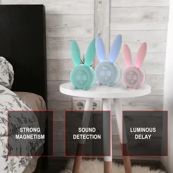 Portable Cute Rabbit Shape Digital Alarm Clock With Led Sound Night Light Function Table Wall Clocks For Home Decoration
Portable Cute Rabbit Shape Digital Alarm Clock With Led Sound Night Light Function Table Wall Clocks For Home Decoration