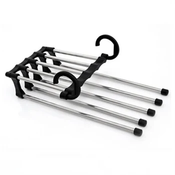 5 In 1 Pants Rack 5 Levels Stainless Steel Multi-functional Wardrobe Magic Hanger Clothes Hanger Pants Racks Storage Hanger 2020 
5 In 1 Pants Rack 5 Levels Stainless Steel Multi-functional Wardrobe Magic Hanger Clothes Hanger Pants Racks Storage Hanger 2020