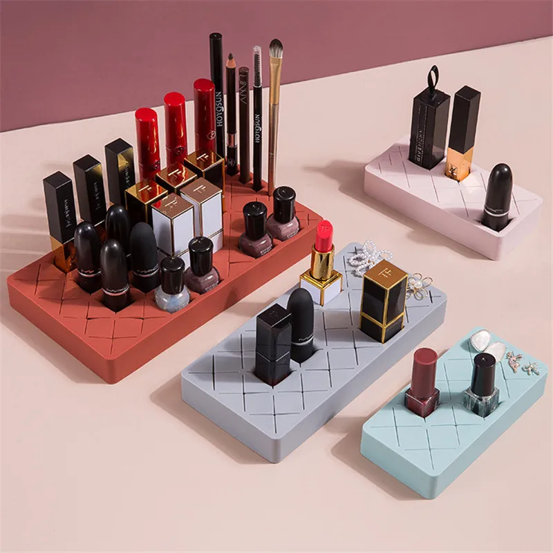 Silicone Lipstick Storage Rack Cosmetic Lip Gloss Lip Glaze Finishing Box Jewelry Exhibition Box Eyebrow Pencil Storage Box 2020
Silicone Lipstick Storage Rack Cosmetic Lip Gloss Lip Glaze Finishing Box Jewelry Exhibition Box Eyebrow Pencil Storage Box 2020