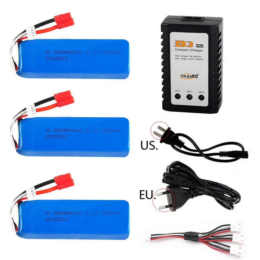 

11.1V 2200mah lipo Battery 803496 with Charger For BAYANGTOYS X16 X21 X22 RC Quadcopter Spare Parts 11.1 V high capacity battery