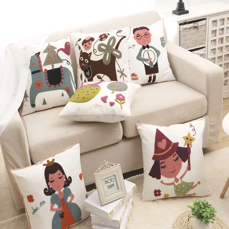 45X45cm cotton knitted 3D Embroidered Kids Pillow Case Princess Pillow Sham Children Cartoon Cushion Case Baby Room Decoration
45X45cm cotton knitted 3D Embroidered Kids Pillow Case Princess Pillow Sham Children Cartoon Cushion Case Baby Room Decoration