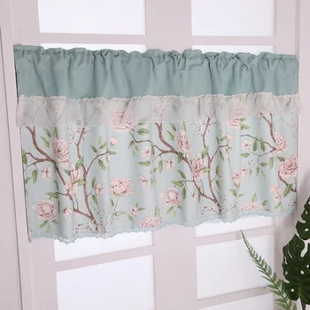 Simple pastoral blue floral curtain cloth free punching small short curtains no rod half curtain cabinet valance semi-shading
Simple pastoral blue floral curtain cloth free punching small short curtains no rod half curtain cabinet valance semi-shading