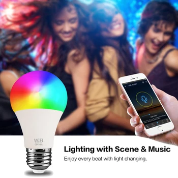 4.5W WiFi Smart Light Bulb RGB+CCT Magic Dimmable LED E27/B22 WiFi Bulbs Compatible With Amazon Alexa Google Home Smartphone
4.5W WiFi Smart Light Bulb RGB+CCT Magic Dimmable LED E27/B22 WiFi Bulbs Compatible With Amazon Alexa Google Home Smartphone