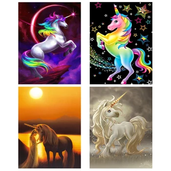 Diamond Embroidery Diy Diamond Painting Colored Unicorn Kirin Paintings Cross Stitch Rhinestone Diamond Decoration
Diamond Embroidery Diy Diamond Painting Colored Unicorn Kirin Paintings Cross Stitch Rhinestone Diamond Decoration