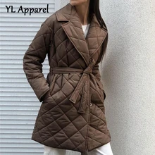 Women's Winter Jacket with Belt Argyle Pattern Warm Long Coat Outerwear Female Turn Down Collar Pockets Parkas 2022 Black White
Women's Winter Jacket with Belt Argyle Pattern Warm Long Coat Outerwear Female Turn Down Collar Pockets Parkas 2022 Black White