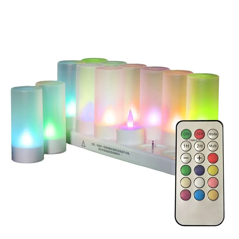 Set of 12 Remote Controlled Rechargeable Tea Light LED Candle Flameless color Changing candles lamp18keys 1H/2H Timer-Multicolor
Set of 12 Remote Controlled Rechargeable Tea Light LED Candle Flameless color Changing candles lamp18keys 1H/2H Timer-Multicolor