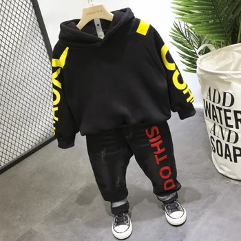 Children's Clothing Sets 2019 Autumn Winter New Boys Tracksuits Kids Boys Hooded Sweatshirt Suits Toddler Letter Print Outwear
Children's Clothing Sets 2019 Autumn Winter New Boys Tracksuits Kids Boys Hooded Sweatshirt Suits Toddler Letter Print Outwear