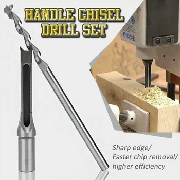 Handle Chisel Drill Set High Speed Steel Woodworking Tools Strong Hardness 6.4/8/9.5/12.7mm HVR88
Handle Chisel Drill Set High Speed Steel Woodworking Tools Strong Hardness 6.4/8/9.5/12.7mm HVR88