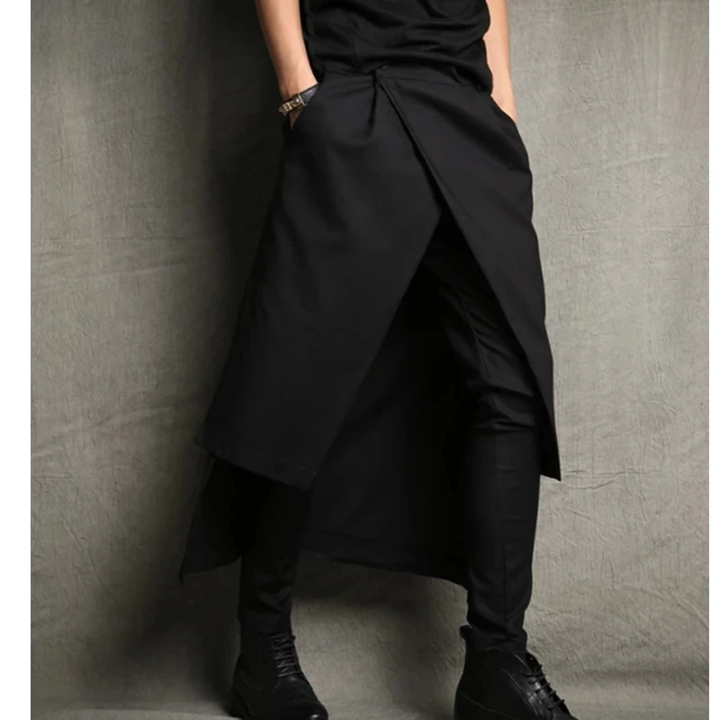 Оригинальная модная мужская юбка брюки в стиле хип хоп индивидуальная демонстрация мастера Хань юбки