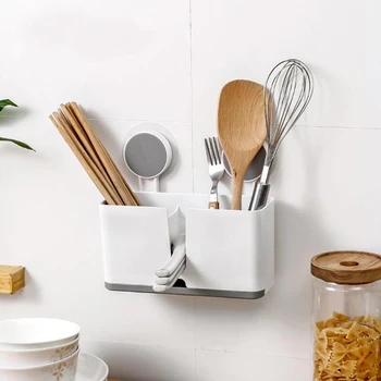 White Chopsticks Cage Seamless Multi-Function Drain Rack Creative Wall-Mounted Chopstick Holder Plastic Storage Box
White Chopsticks Cage Seamless Multi-Function Drain Rack Creative Wall-Mounted Chopstick Holder Plastic Storage Box