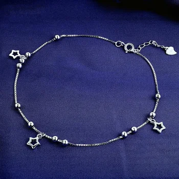 Silver 925 bracelet leg simple star Ankle Bracelets For Women Cute Star Charm Foot Chain Beach Anklets enkelband vrouwen kralen
Silver 925 bracelet leg simple star Ankle Bracelets For Women Cute Star Charm Foot Chain Beach Anklets enkelband vrouwen kralen