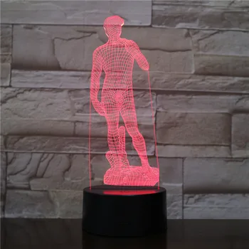 Michelangelo David 3D LED Night Light Sculpture Figure Touch Sensor RGB Decorative Lamp Child Kid Decor Desk lamp Artist Gift
Michelangelo David 3D LED Night Light Sculpture Figure Touch Sensor RGB Decorative Lamp Child Kid Decor Desk lamp Artist Gift
