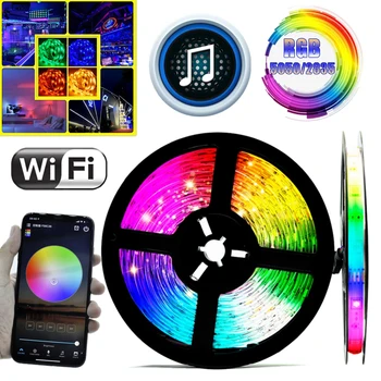 wifi LED Strips RGB 5050 SMD 2835 DC 12V 5M 10M 15M 20M waterproof Flexible Diode Tape with WiFi Remote led light for indoor 
wifi LED Strips RGB 5050 SMD 2835 DC 12V 5M 10M 15M 20M waterproof Flexible Diode Tape with WiFi Remote led light for indoor