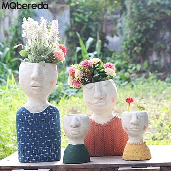 NEW European-style Creative Cement Portrait Flower Vase Poet's House Flower Pot Nordic Decoration Home Ceramic Boy Gift 
NEW European-style Creative Cement Portrait Flower Vase Poet's House Flower Pot Nordic Decoration Home Ceramic Boy Gift