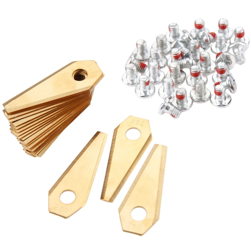 30Pcs Golden Robot Mower Replacement Blade Suitable For Indego Mower Blade With Screw Trimmer Accessories Garden Tools
30Pcs Golden Robot Mower Replacement Blade Suitable For Indego Mower Blade With Screw Trimmer Accessories Garden Tools