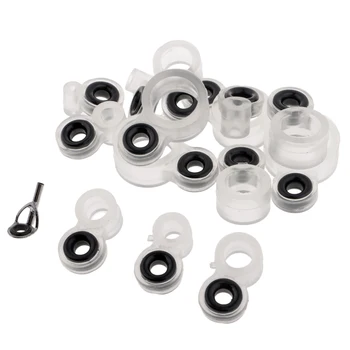 14pcs Silicone Ceramic Fishing Rod Guides Eyes Line Ring Parts Repair Tips Tops Fishing Accessories Tackle 
14pcs Silicone Ceramic Fishing Rod Guides Eyes Line Ring Parts Repair Tips Tops Fishing Accessories Tackle