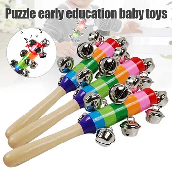 Hand Jingle Ring Bell Rattle Toy Rainbow Musical Instrument for Children Kids S7JN
Hand Jingle Ring Bell Rattle Toy Rainbow Musical Instrument for Children Kids S7JN