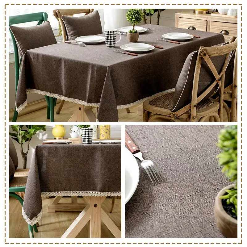 Modern Table Cloth Solid Color Lace Edge Linen Table Cloth Decorations for Parties Weddings and Events Household Items 12 Colors
Modern Table Cloth Solid Color Lace Edge Linen Table Cloth Decorations for Parties Weddings and Events Household Items 12 Colors