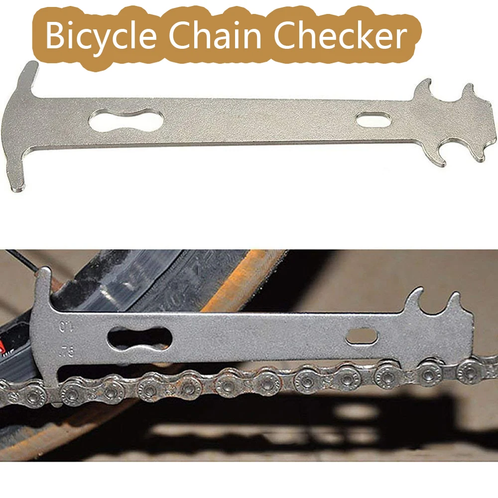 

Bike Chain Checker Chain Wear Indicator Gauge Ruler Chain Replacement Bicycle Maintenance Riding Professional Repair Tool