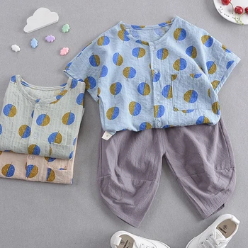 Summer Baby Girls Boy Clothing Set Short Polka Dot Top + Solid Color Pants Toddler Children Clothes
Summer Baby Girls Boy Clothing Set Short Polka Dot Top + Solid Color Pants Toddler Children Clothes