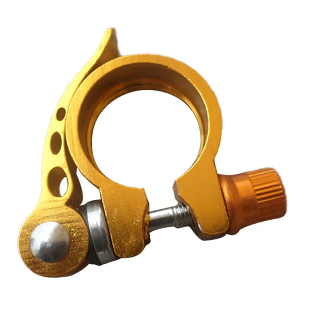 Mountain Bike Seat Pipe Clamp Bicycle Shelf Seat Pipe Clamp Lock Quick Release Buckle Aluminum Seat Pipe Clamp